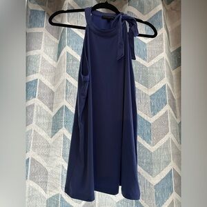 Banana Republic Women’s Sleeveless Tie Neck Halter Top Blue Size L